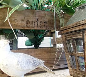 a simply beautiful fall porch, porches, seasonal holiday decor, I love lanterns on the porch and this bird statue gets to stay for the Fall The German wine crate adds warmth and texture