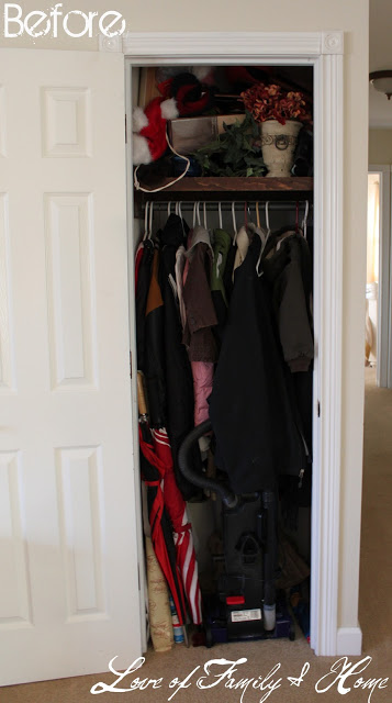 coat closet turned home office space, craft rooms, home decor, home office, organizing