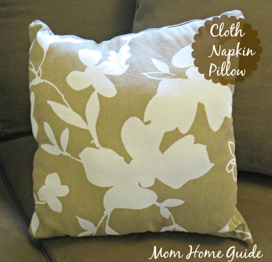 diy cloth napkin pillows for a new sofa, crafts, home decor, living room ideas, repurposing upcycling