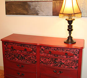 how to decoupage dresser drawer fronts, painted furniture