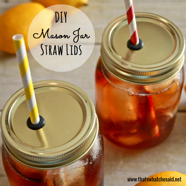make your own mason jar straw lids, crafts, mason jars, Make your own Mason Jar Straw Lids Perfect for keeping the bugs out of your beverages this summer
