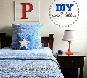 diy wall letter for preston s room, bedroom ideas, home decor, painting, wall decor