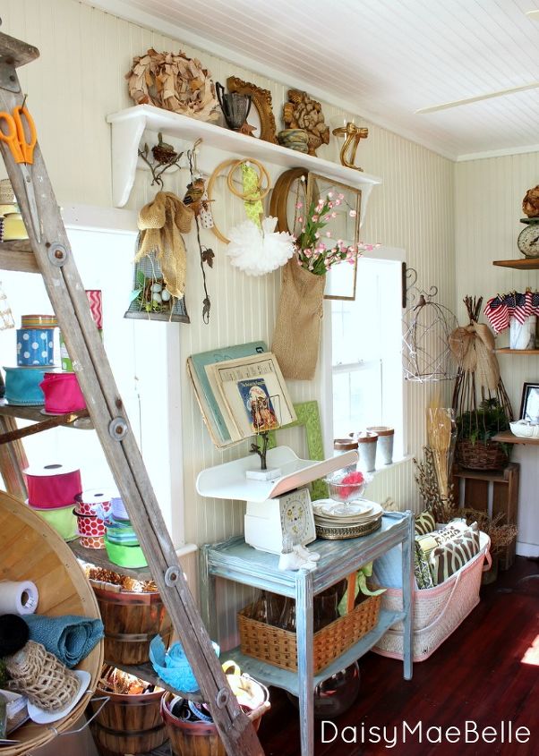 a tour of my craft shed while it s organized, craft rooms, home decor, organizing