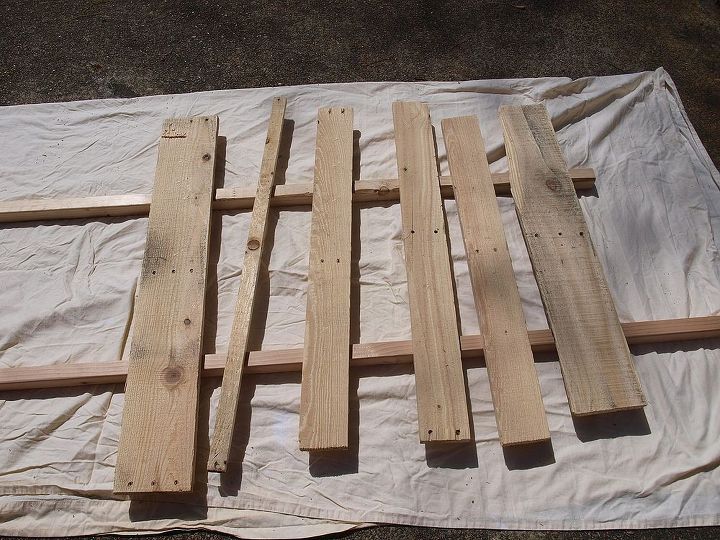 how to age wood with paint and stain, painting, woodworking projects, Raw pallet wood