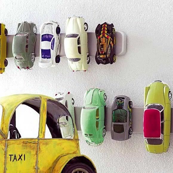 10 awesome ikea hacks, Get the kids organized by using the wall magnets to collect metal toys