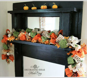 Idea de decoración de la chimenea de otoño - Dos variaciones diferentes