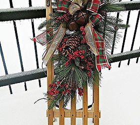 the christmas sled, christmas decorations, seasonal holiday decor