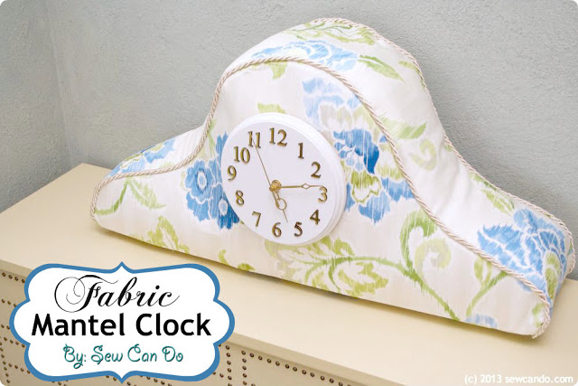 features from the anything blue friday party, home decor, Fabric Mantel Clock from