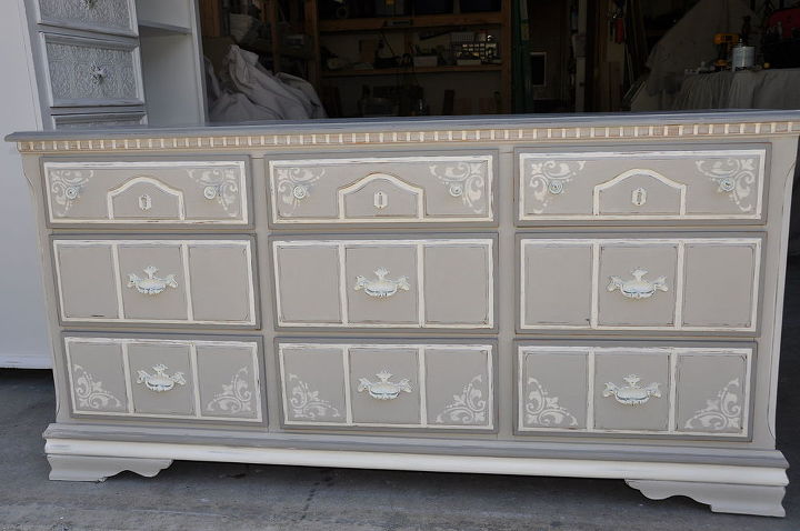 french country chic dresser, painted furniture, And of course Annie Sloan clear wax to finish it off Isn t she cute