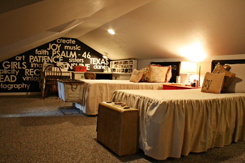 teen girls attic room makeover, bedroom ideas, home decor