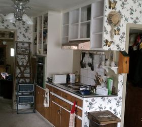 kitchen we our redoing it s time to start back at it again, doors, kitchen design, painting, The right side 1 2 done