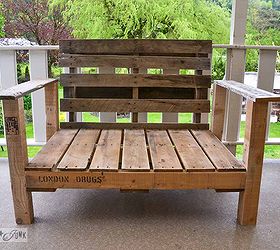 a two pallet chair anyone can build in a jiffy, diy, how to, outdoor furniture, painted furniture, pallet, repurposing upcycling, Tell me that isn t one big cool chair to curl