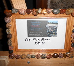my lake superior rock collection, crafts, home decor, pallet, repurposing upcycling, 4x6 photo frame now available for sale
