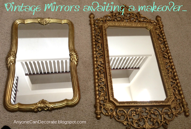flea market mirrors makeover before amp after, painting