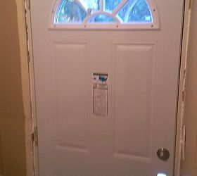 replace the back door, doors, home maintenance repairs, Inside of door installed