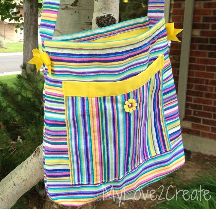 ribbon of a different color, crafts, I used the ribbon on this bag see why I needed yellow
