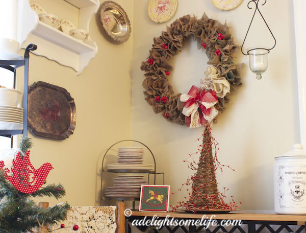 burlap berries and buckets christmas decor, christmas decorations, seasonal holiday decor, wreaths