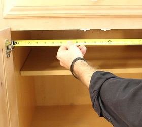 a proven system for kitchen cabinet organization, kitchen cabinets, kitchen design, organizing, First measure the distance of your cabinet opening and account for hinges