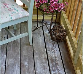 white washing amp distressing porch floor, decks, outdoor living, porches, But I m happy with the way it turned out and I m almost finished with the porch makeover