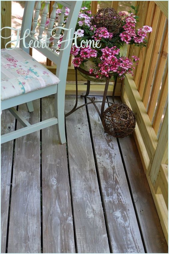white washing amp distressing porch floor, decks, outdoor living, porches, But I m happy with the way it turned out and I m almost finished with the porch makeover