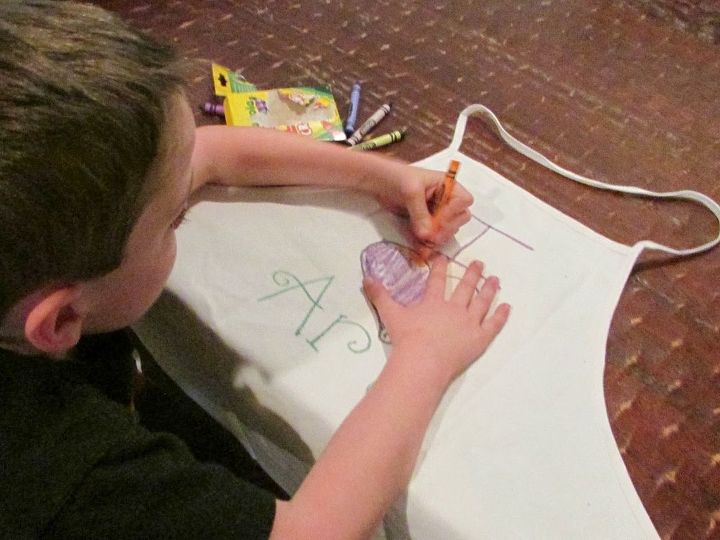 kids art apron diy, crafts