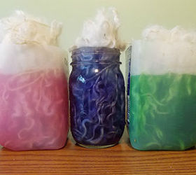how to dip dye wool locks, crafts, mason jars