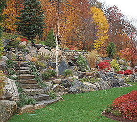 got hill no problem, outdoor living, patio, ponds water features, Fall picture