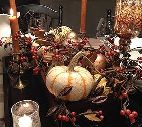 gilded gourds and mini pumpkin thanksgiving centerpiece, seasonal holiday d cor, thanksgiving decorations