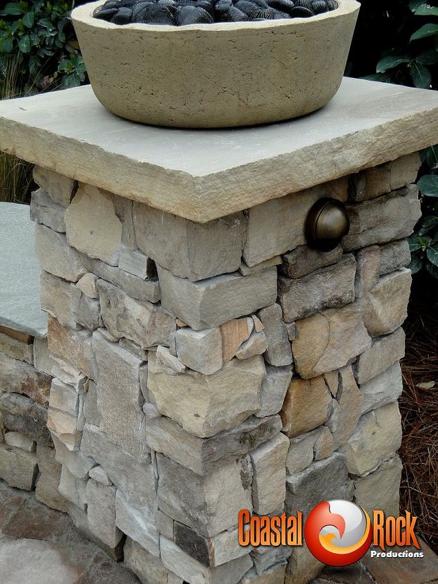 these pictures are of the haas hideaway project that coastal rock productions, concrete masonry, decks, outdoor furniture, outdoor living, Hand Pressed Fire Bowls