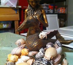 please help mermaid lamp, lighting, painting, repurposing upcycling, Should I paint the mermaid a different color