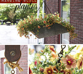 vintage hanging scale becomes a planter, flowers, gardening, repurposing upcycling, My new planter