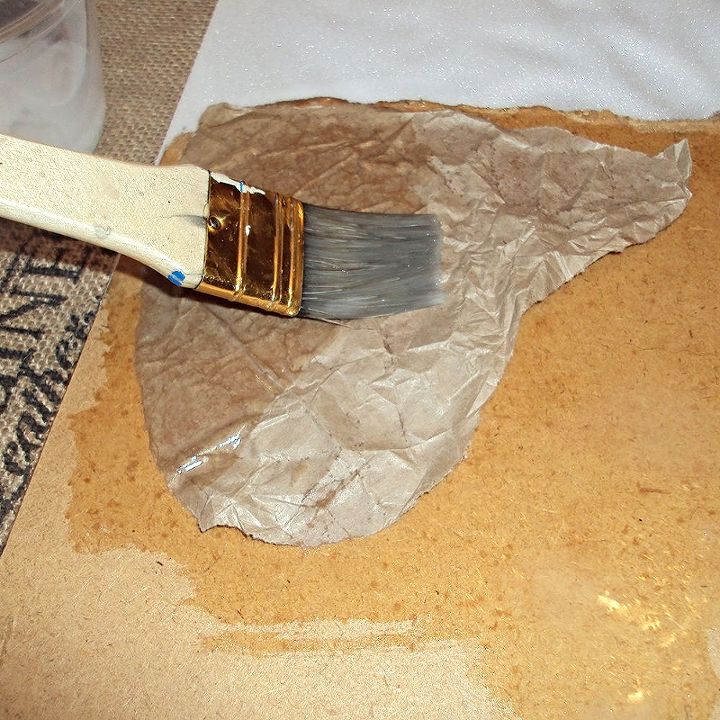 how to create a faux leather finish using brown paper