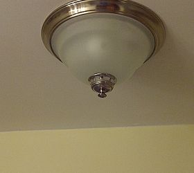 updating our master bathroom on the cheap, bathroom ideas, home decor, New brushed nickel light fixture