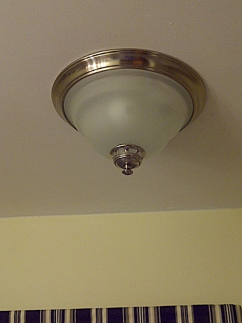 updating our master bathroom on the cheap, bathroom ideas, home decor, New brushed nickel light fixture
