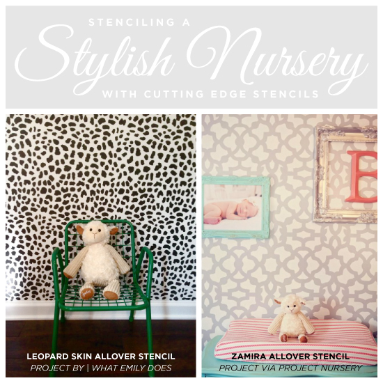 stenciling a stylish nursery, bedroom ideas, home decor, painting, wall decor