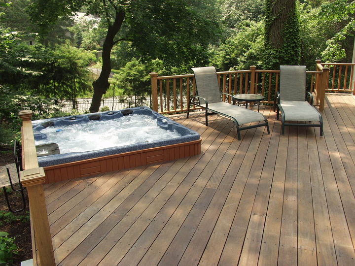 Do You Like Hot Tubs On A Deck Or Built In Hometalk Do You Like Hot Tubs On A Deck Or Built In Decks Outdoor Living