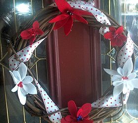 Decorating my front door wreath