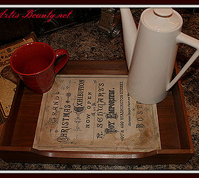 come check out my new vintage christmas serving tray, home decor, painted furniture