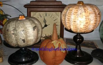 More pumpkin crafts and some church sale finds