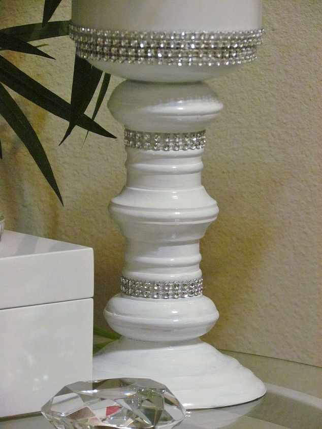 shabby chic candle holder made tabletop flower pot, crafts, home decor, repurposing upcycling