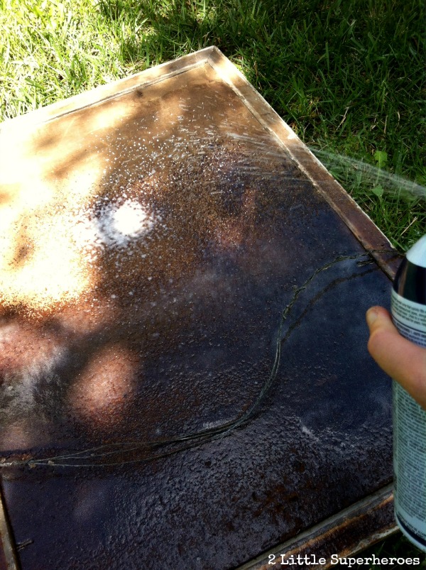 how to weatherproof a garden mirror, diy, gardening, how to, outdoor living, painting, Spray on sealer