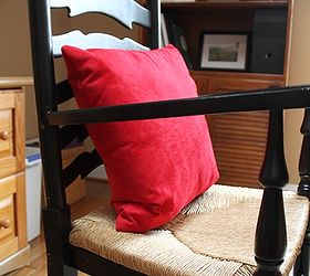 home office organization redo, craft rooms, home decor, home office, organizing, This chair was just an old oak chair It s fancy painted black with it s Target pillow Got that pillow 2 16 99
