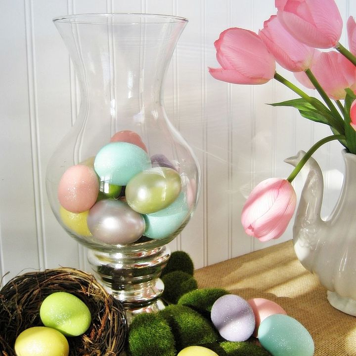 my pottery barn inspired spring vase and it s free, home decor, seasonal holiday decor