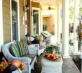my southern fall porch, outdoor living, seasonal holiday decor