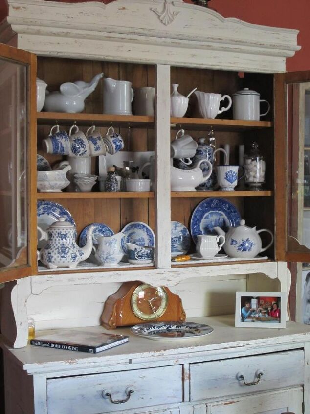 make it pretty monday features, home decor, Styled china hutch