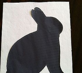 how to make a striped easter rabbit silhouette, crafts, easter decorations, seasonal holiday decor