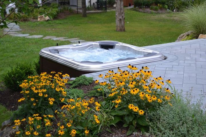 tips for low impact hot tub exercising, bathroom ideas, go green, outdoor living, plumbing, Hot Tub Patio