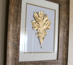 gold painted leaves, crafts, painting, White Oak Leaf