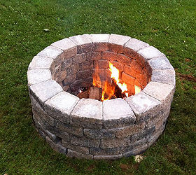 diy firepit, diy, outdoor living, Simple DIY Firepit