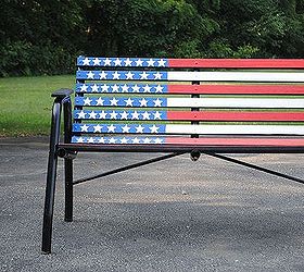 labor day bench redo, painted furniture